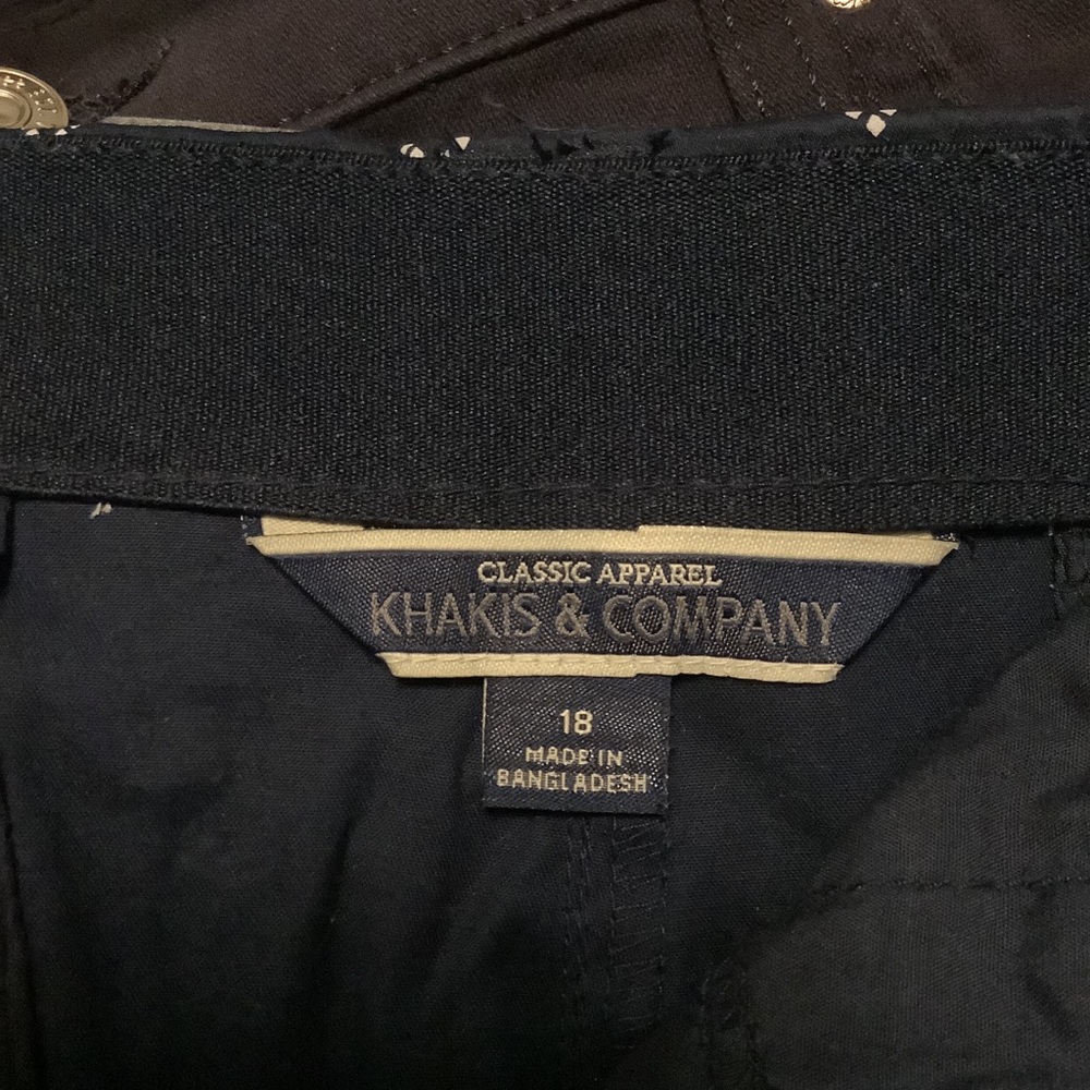 Khakis & Co Capri Pants Womens 18 Stretch Waist Chino, NWOT - Picture 6 of 9